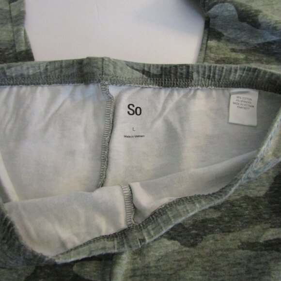 SO YOGA GREEN CAMO Yoga/Workout cropped Leggins/Pants,   SIZE LARGE  Exc - Picture 2 of 3